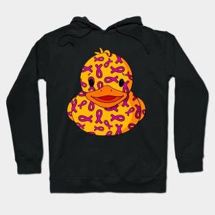 Ribbons Pattern Rubber Duck Hoodie